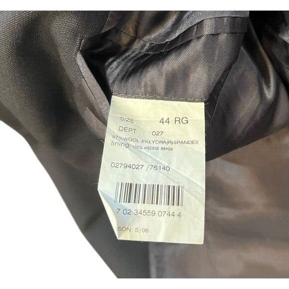 Brooks Brothers 346 Men’s Blazer Blue Sports Coat Wool Blend Stretch Size 44R - Picture 4 of 8